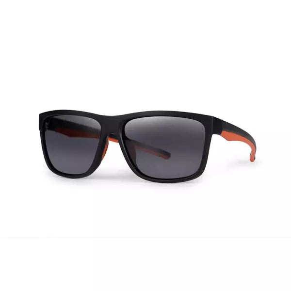 Fox Collection Sunglasses Black Orange Grey Lens