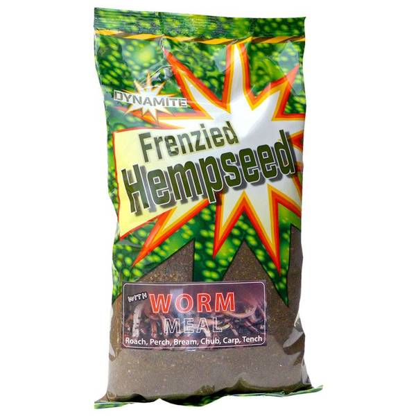 Dynamite Baits Frenzied Hempseed Dark Groundbait - Worm Meal 900g