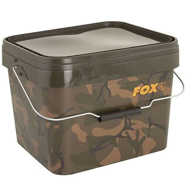 Fox Camo Square Bait Buckets St Ives Tackle