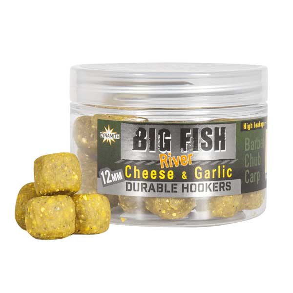 Dynamite Baits Big Fish River Durable Hookers Cheese and Garlic