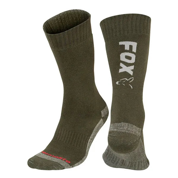 Fox Green & Silver Thermal Winter Socks