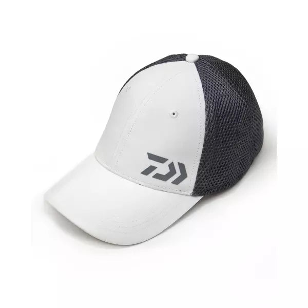 Daiwa White Pro Cap with Black Logo