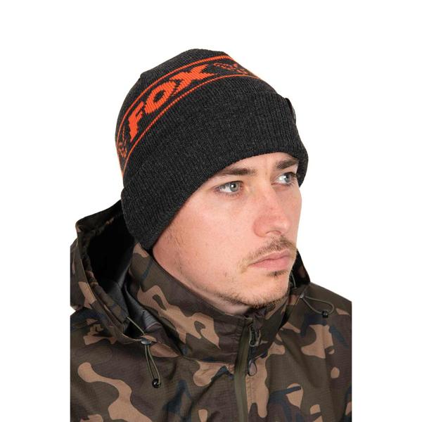 Fox Black & Orange Beanie Hat