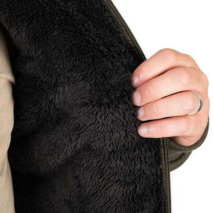 Fox Green And Black Sherpa jacket Fleece Lining