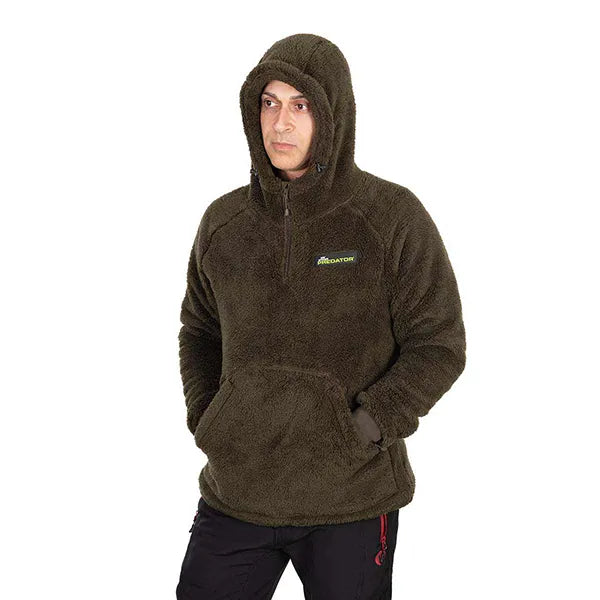 Fox Rage Predator Sherpa Hoody Hood Up