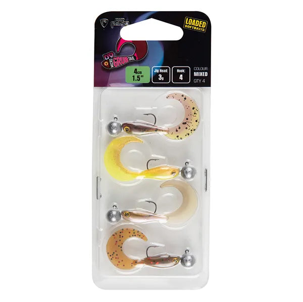 Fox Rage Ultra UV Micro Grub Tail Loaded Softbaits Pack 1