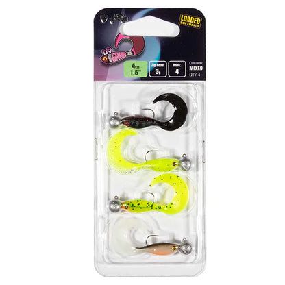 Fox Rage Ultra UV Micro Grub Tail Loaded Softbaits Pack 2