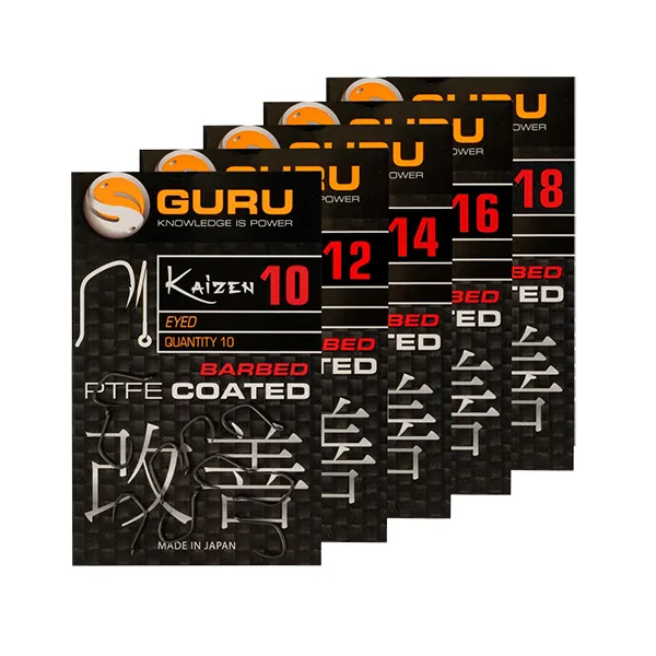Guru Kaizen Eyed Hooks Barbed
