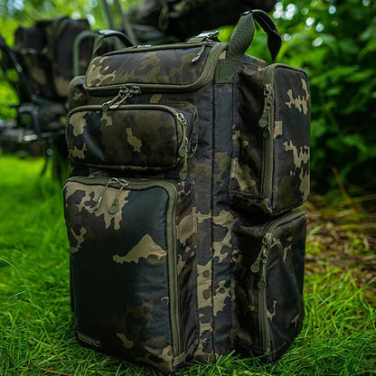 Korda Compac 60ltr Rucksack Dark Kamo In Use