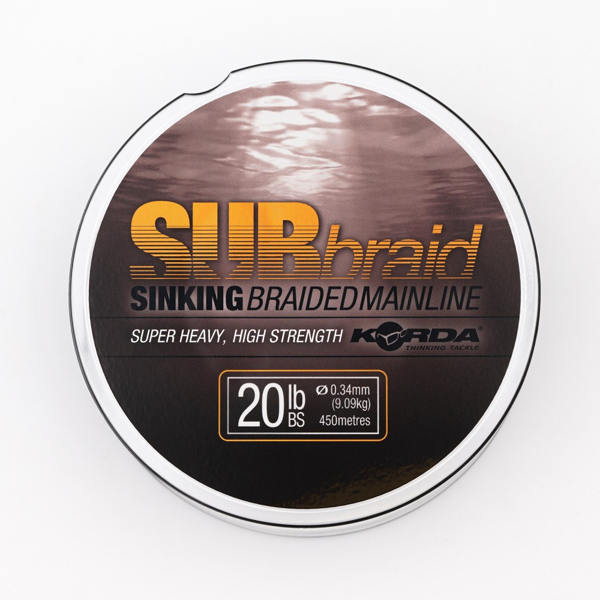 Korda SubBraid Sinking Braided Mainline 20lb