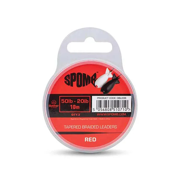 Spomb Tapered Braided Leaders Red