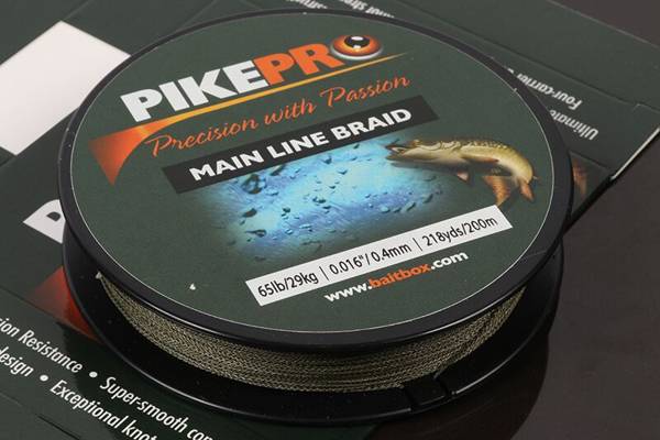 PikePro Main Line Braid Reel Line Pike and Predator Fishing 200m