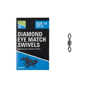 Preston Diamond Eye Match Swivels Size 10
