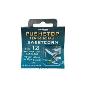 Drennan Pushstop Sweetcorn Hair Rigs Hooks to Nylon