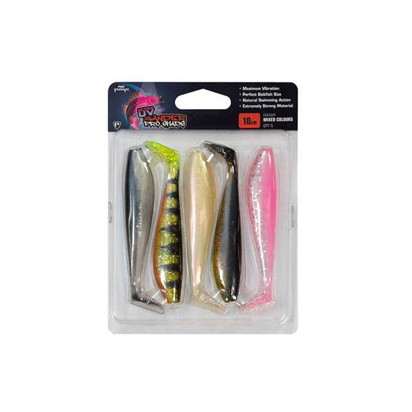 Fox Rage Ultra UV Zander Pro Shad Softbaits 10cm Mixed