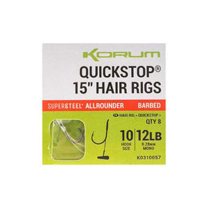 Korum Big Fish Quickstop Hair Rigs 15 inch
