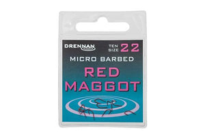Drennan Spade End Red Maggot Barbed Hooks