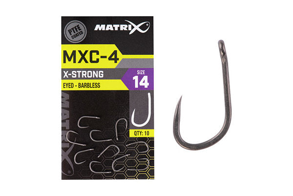 Matrix MXC-4 X Strong Eyed Barbless Hooks