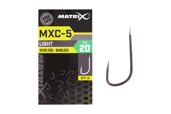 Matrix MXC-5 X Light Spade End Barbless Hooks