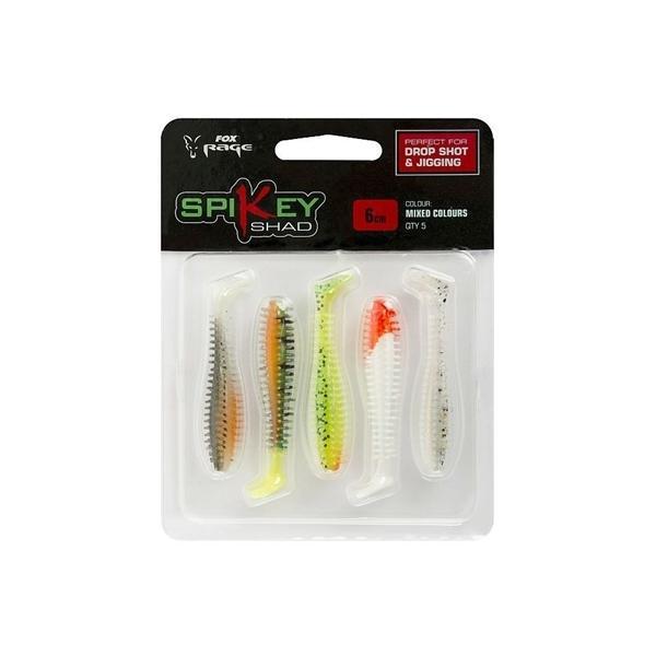 Fox Rage Spikey Shad 9cm Mixed 5 Pack Dropshot and Jigging Lures